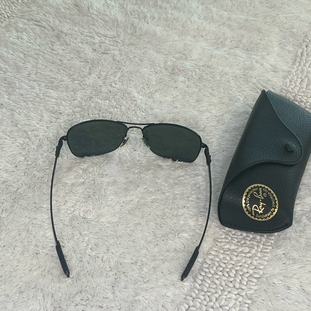 Ray-Ban RB8302 Carbon Fiber Sunglasses Black Frame Green Lenses Made in Italy - Picture 3 of 11